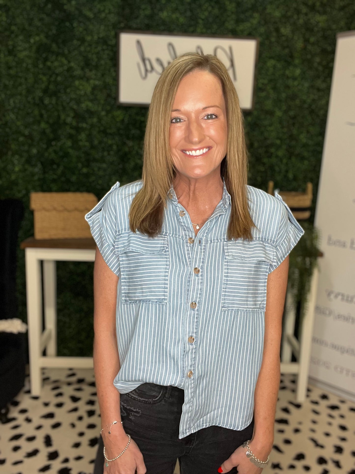 The Blue Sketched Top