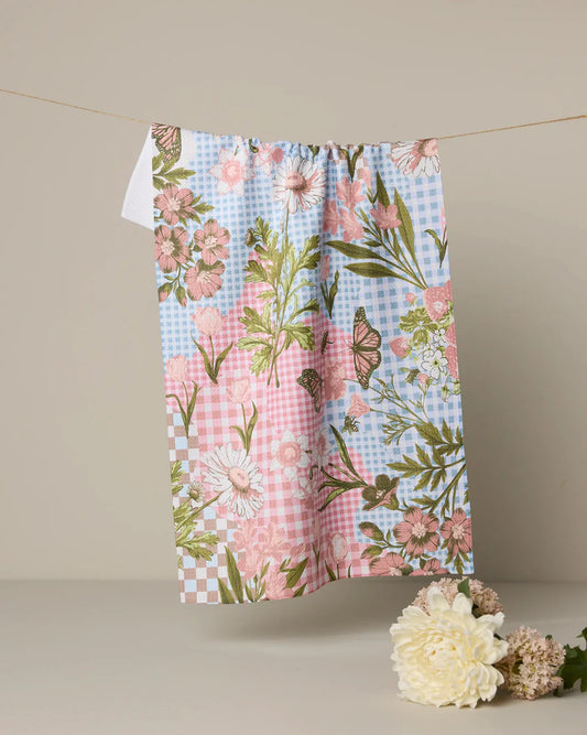 Geometry - Floral Collage Tea Towel