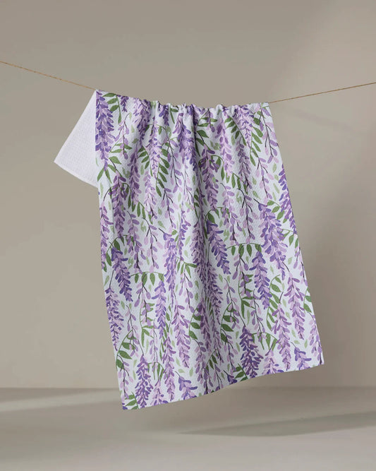 Geometry - Wisteria Tea Towel