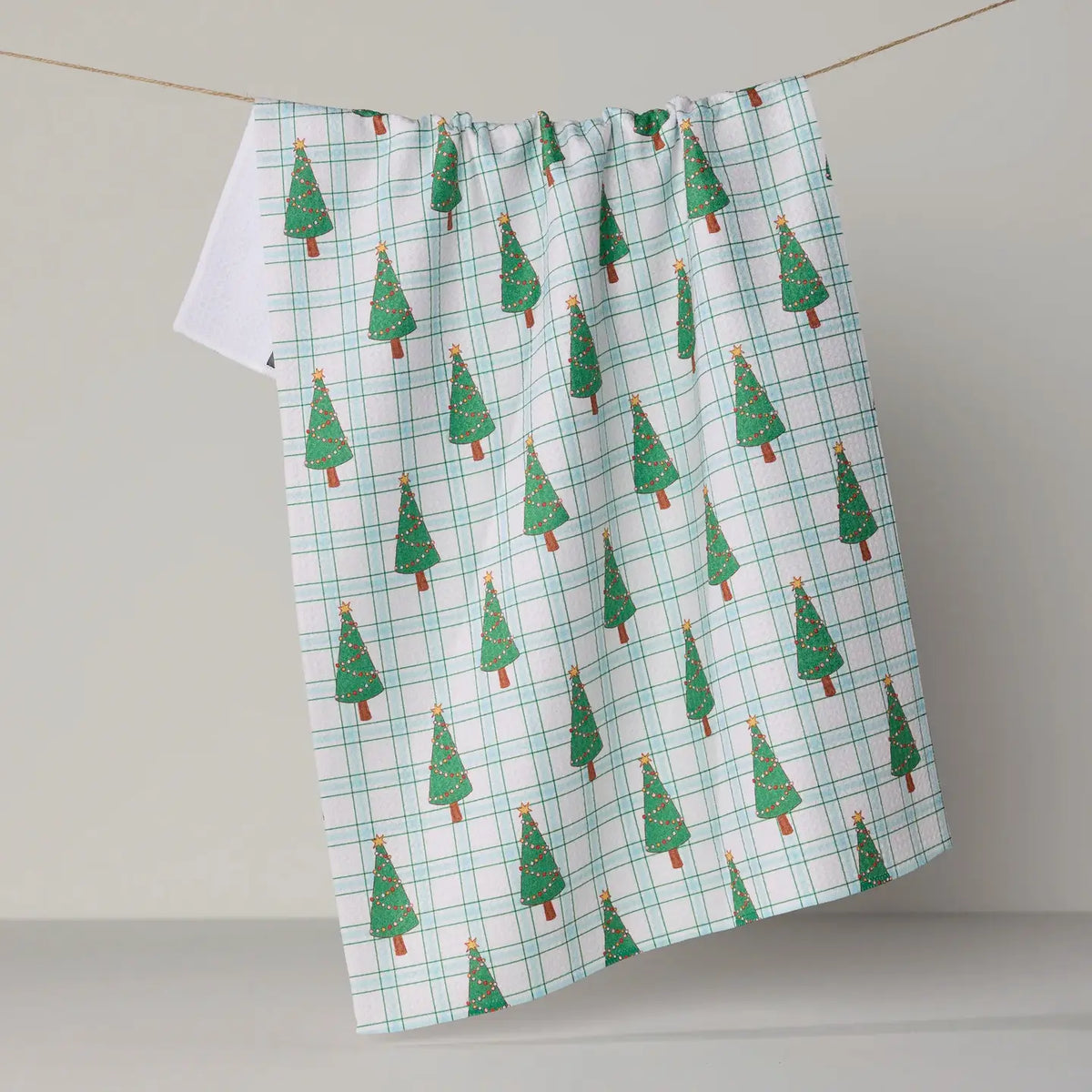 Geometry - Jolly Plaid Tea Towel