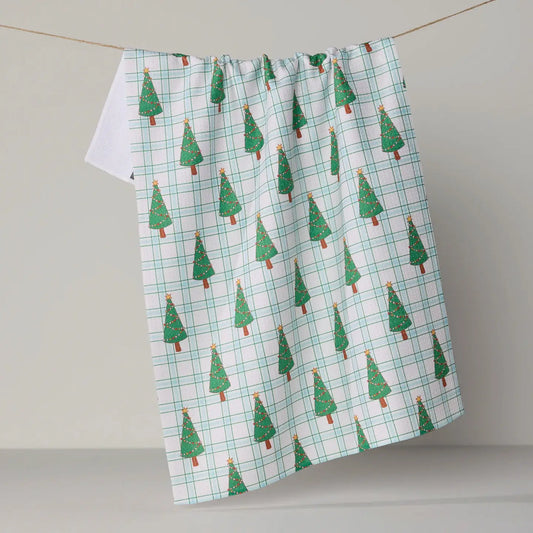 Geometry - Jolly Plaid Tea Towel