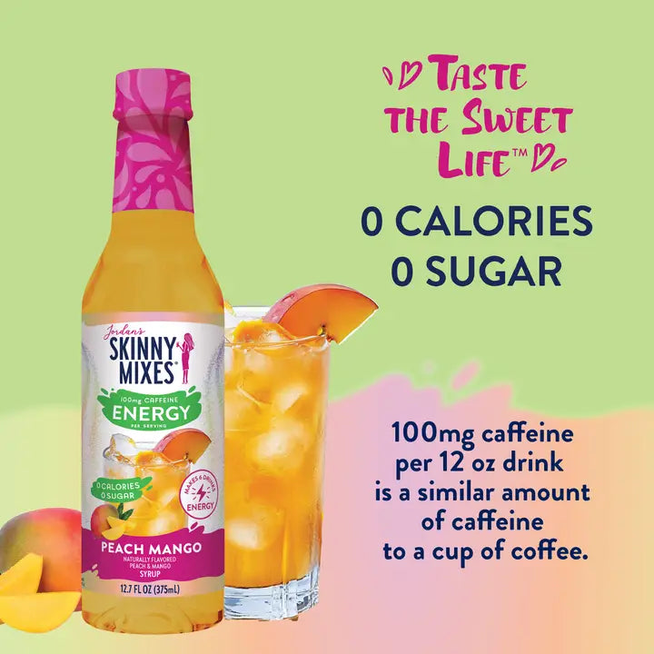 Jordan's Sugar Free Peach Mango Energy Syrup