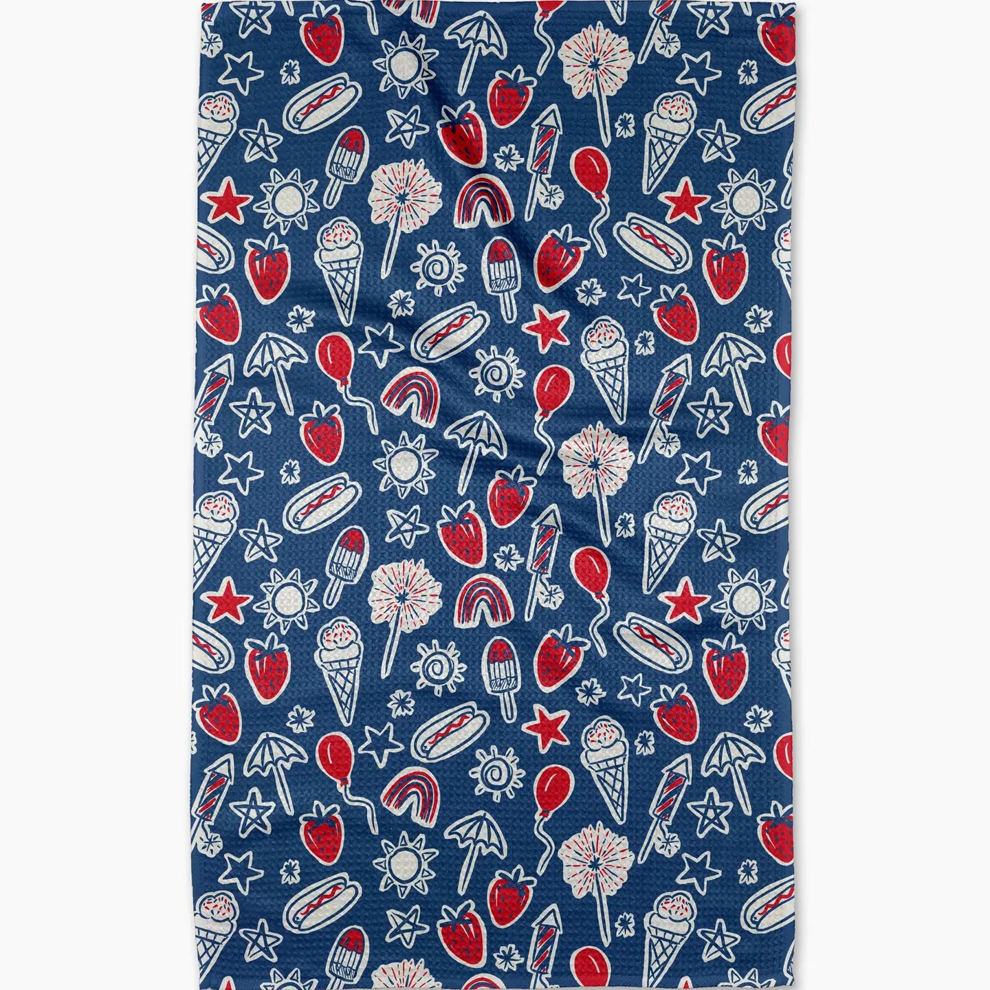 Geometry - Summer Fun in Blue Tea Towel