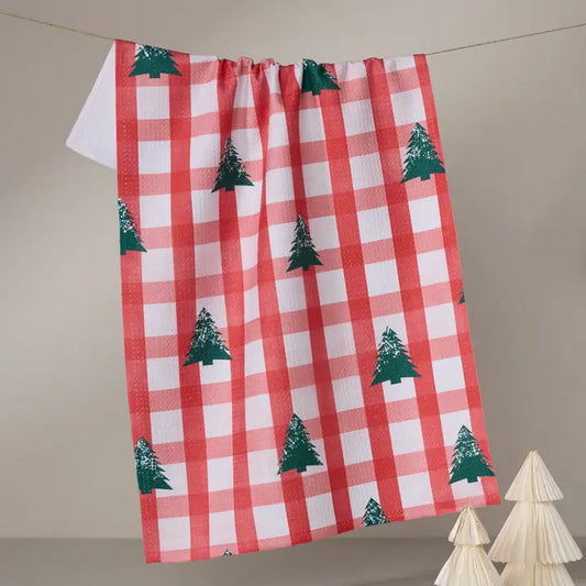 Geometry - Christmas Pines Tea Towel