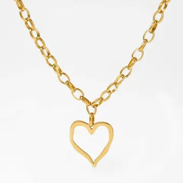 Open Heart Statement Necklace