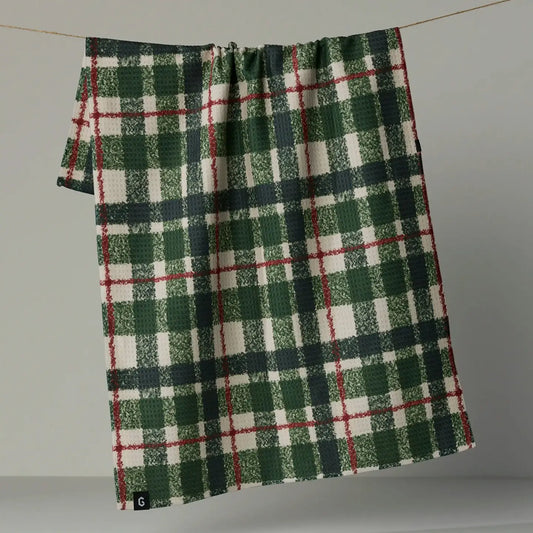 Geometry -  Juniper Plaid Luxe Kitchen Towel