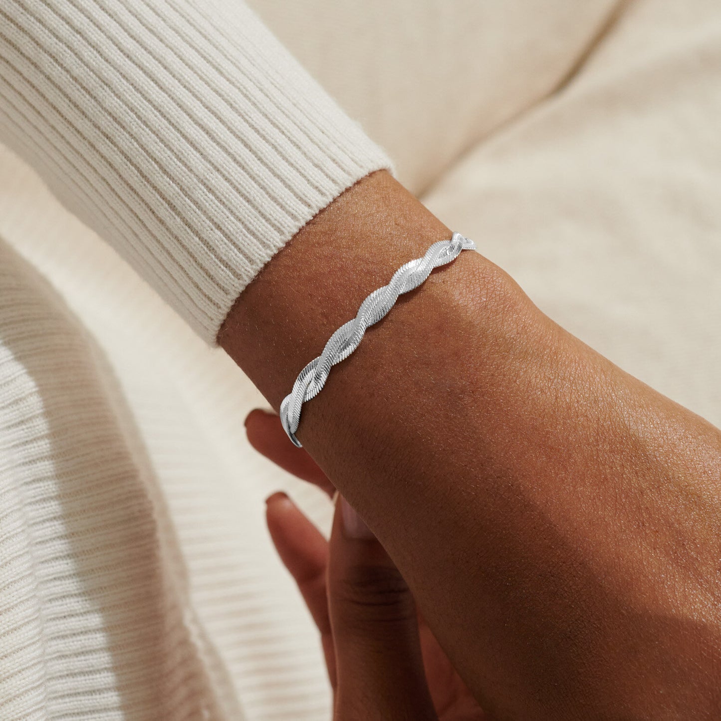 Snake Chain Silver Bracelet