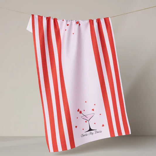 Geometry - Cheers My Dears Tea Towel