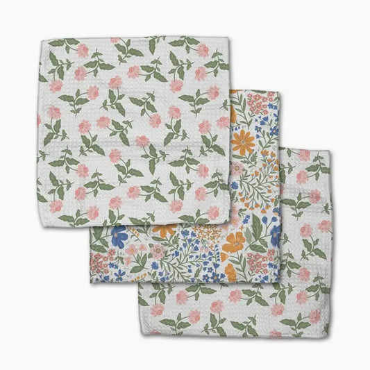 Geometry - Wildflower Vine Blush Dishcloth Set