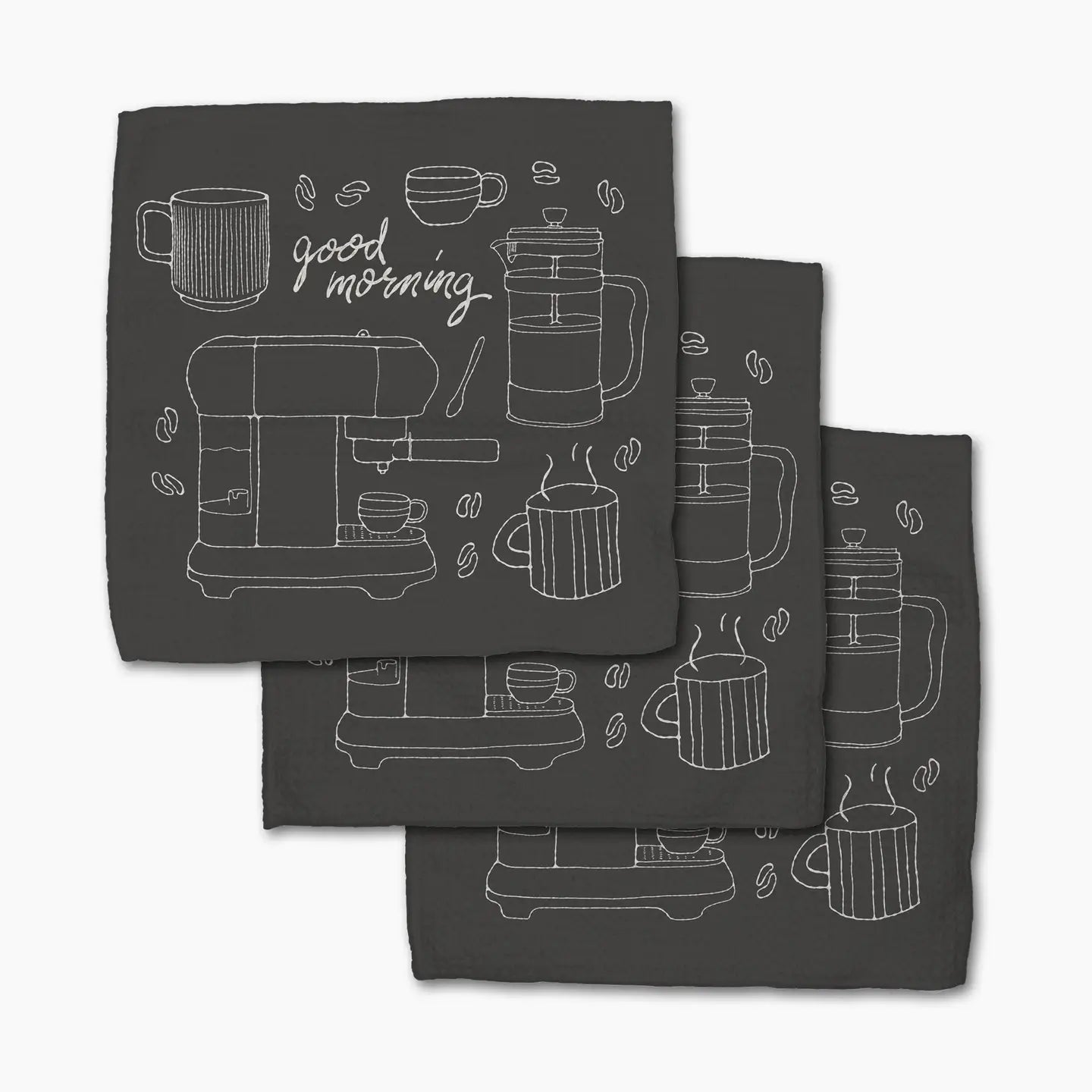 Geometry - Good Morning Coffee Dish Cloth Set