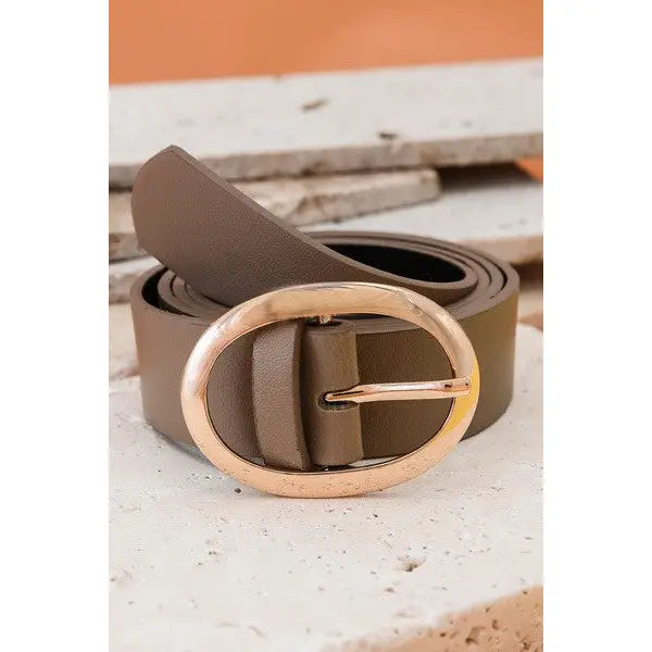 Oval Buckle Belt