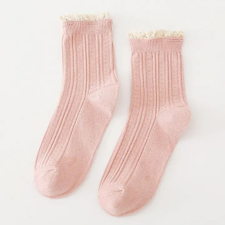 Women's Mid-Tube Ruffle Socks