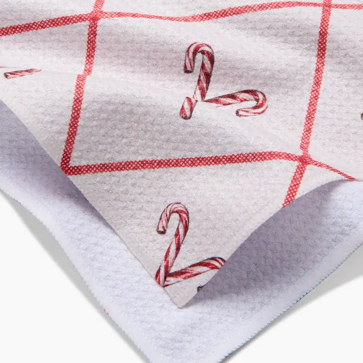 Geometry - Festive Candy Canes Tea Towel