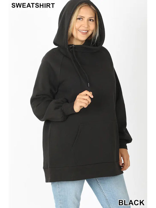 Side Tie Hoodie-Plus