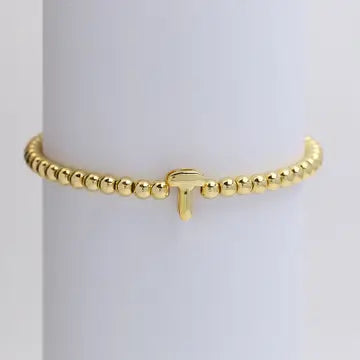Initial Bubble Bead Bracelet