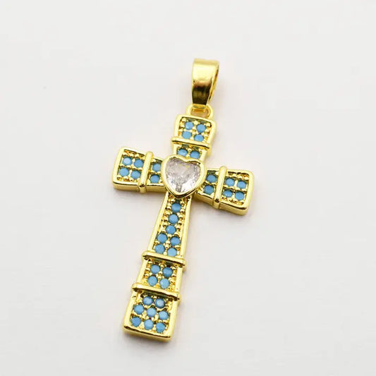 Heart Cross Charm