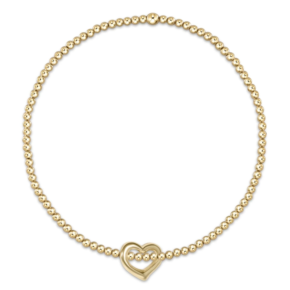 enewton egirl Classic Gold 2mm Bracelet - Love Small Gold Charm