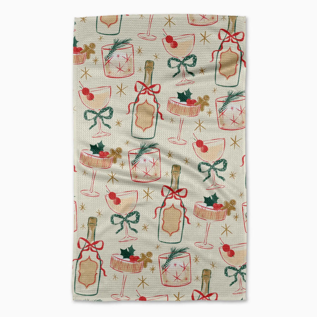 Geometry - Christmas Cocktails Tea Towel