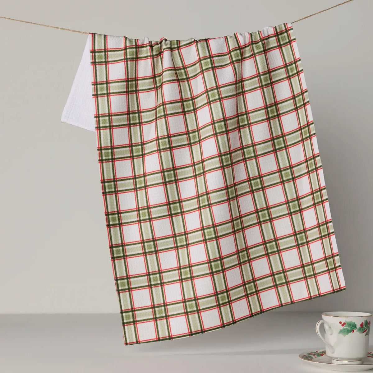 Geometry - Stocking Plaid Tea Towel