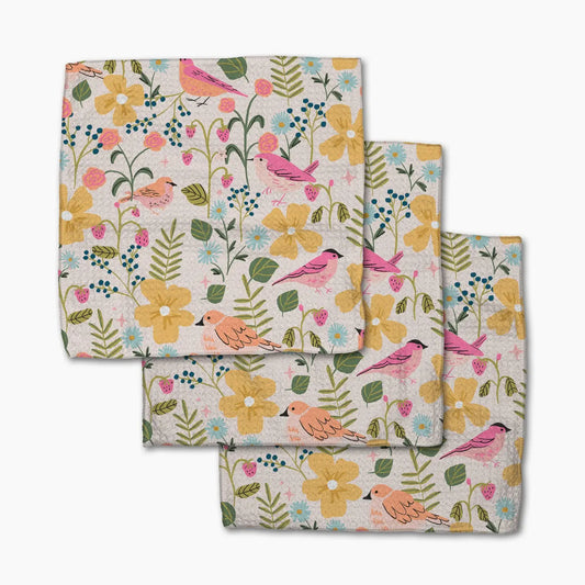 Geometry - Summer Songbirds Dishcloth Set