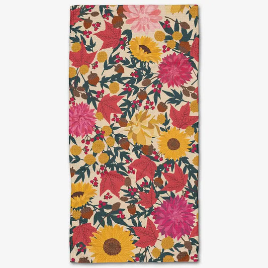 Geometry - Autumn Blooms Bar Towel