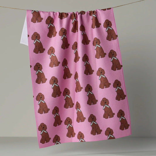 Geometry -  Poodle Parade Tea Towel