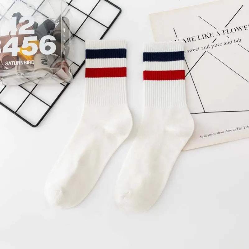 Women's Stripe Half Crew Throwback Socks