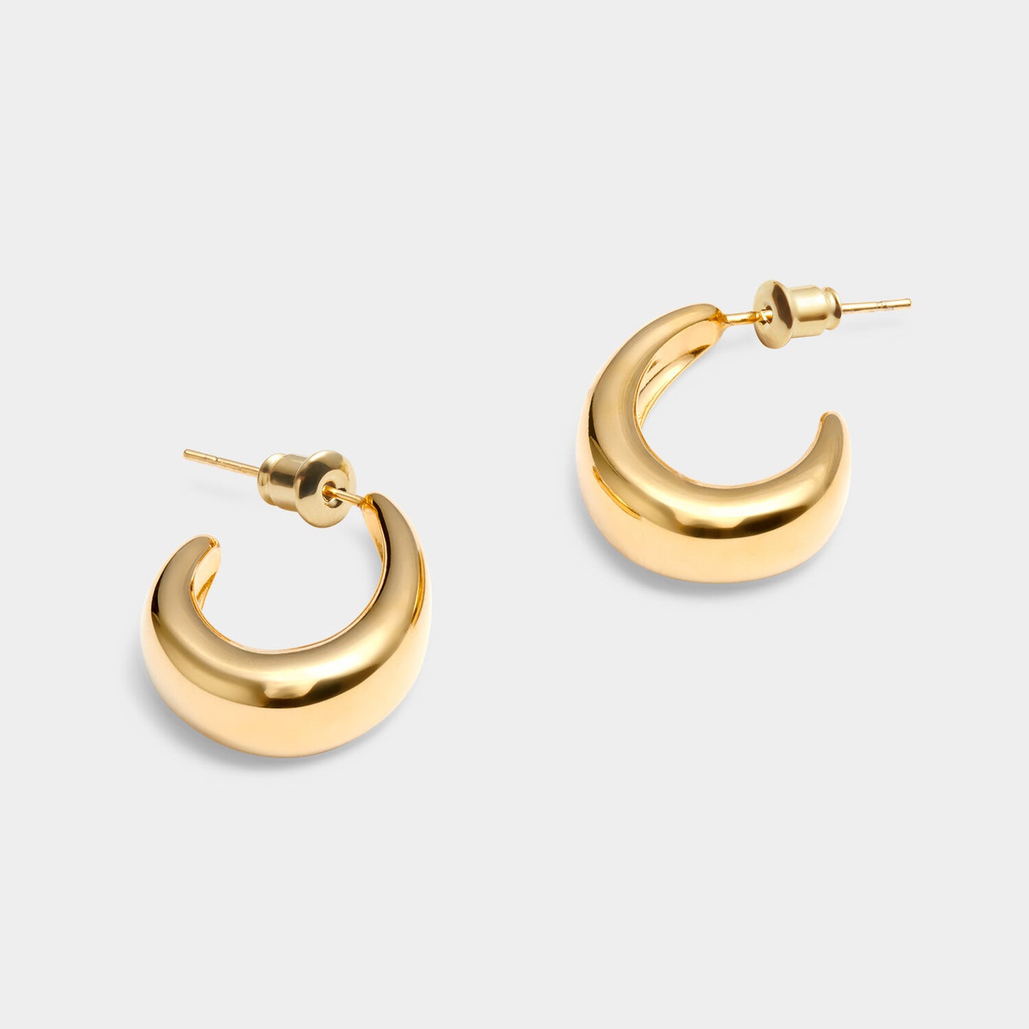 With Love Gold Signet Hoop Earrings