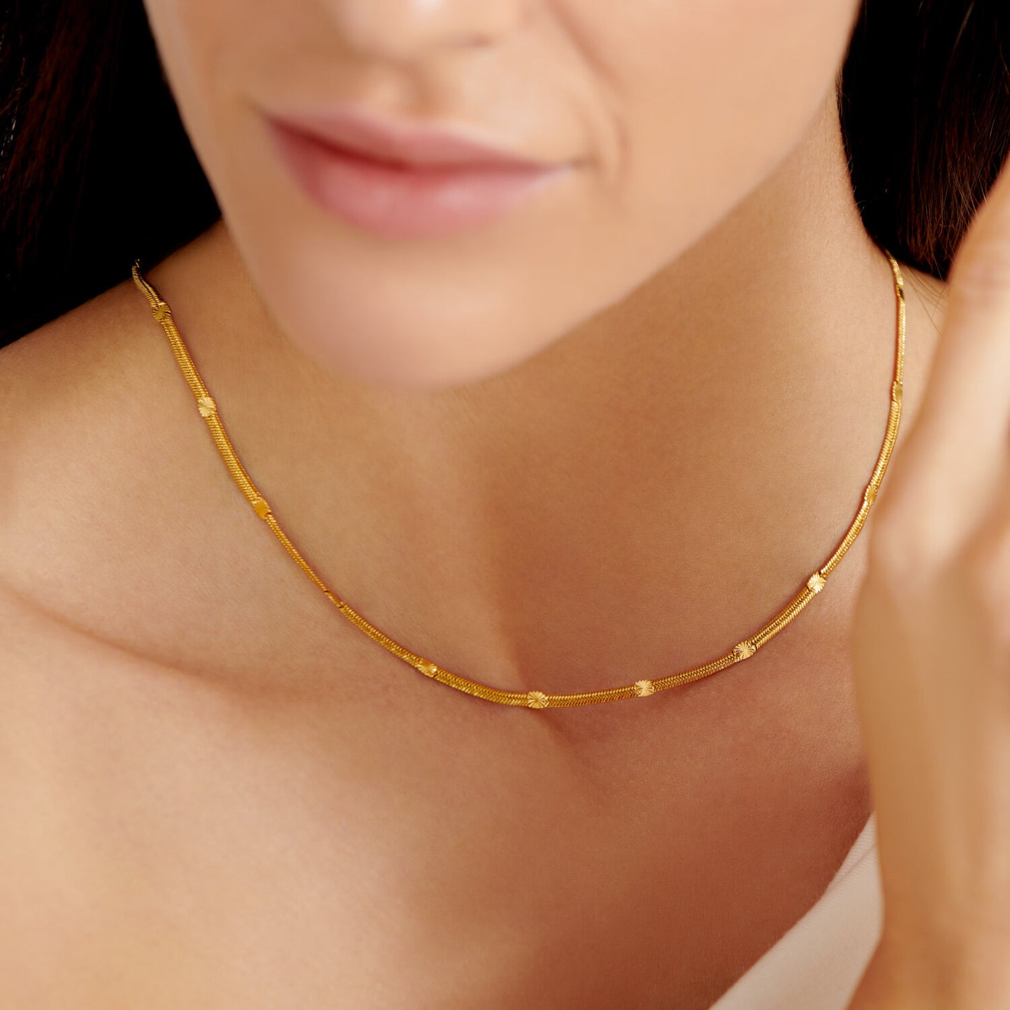 Celeste Gold Snake Chain Necklace