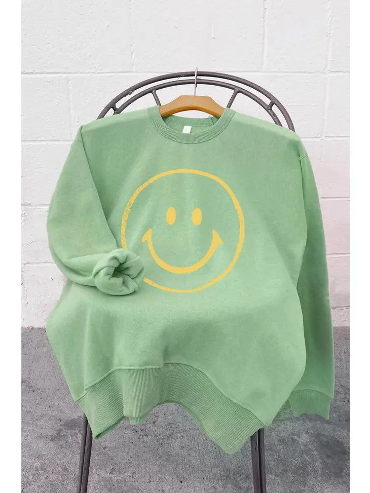 Smile Face Graphic Sweatshirt