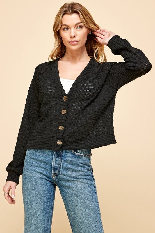 Comfy V Neck Cardigan - Polished Boutique