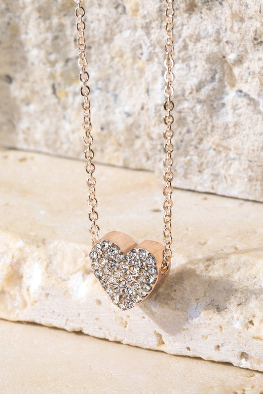 Heart Charm Necklace - Lazy Daisy Boutique