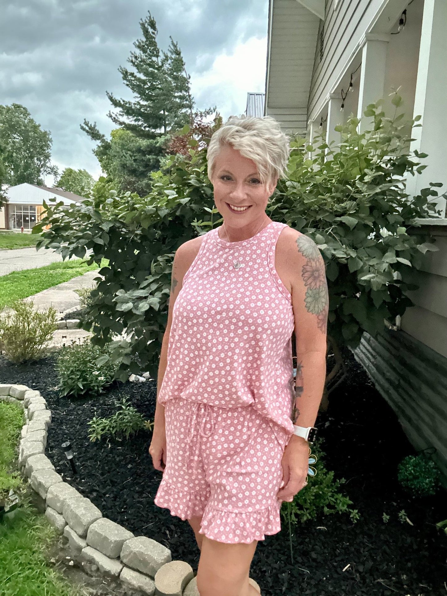 Pink Floral Shorts - Polished Boutique