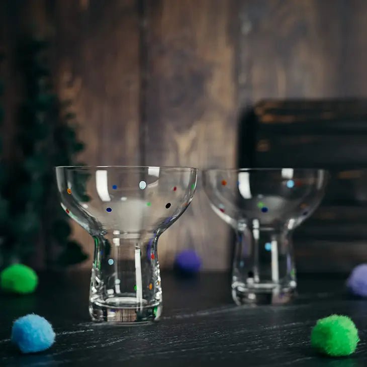 Polka Dot Margarita Glass - Polished Boutique