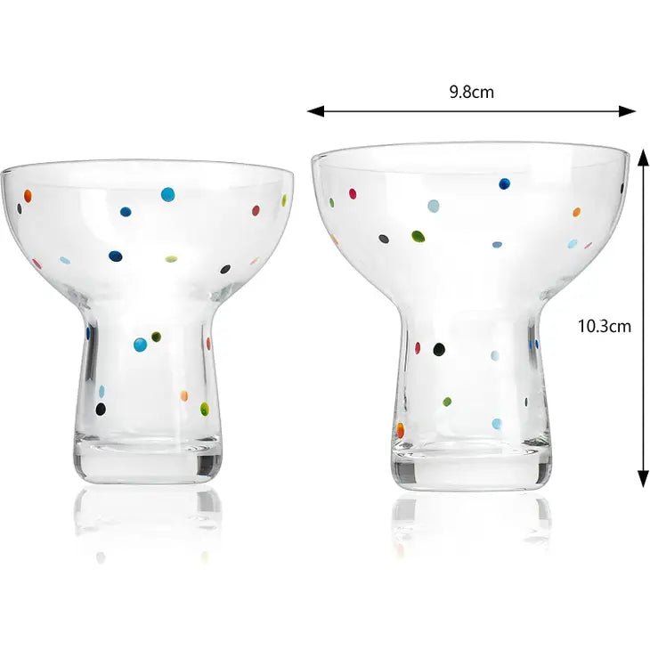 Polka Dot Margarita Glass - Polished Boutique