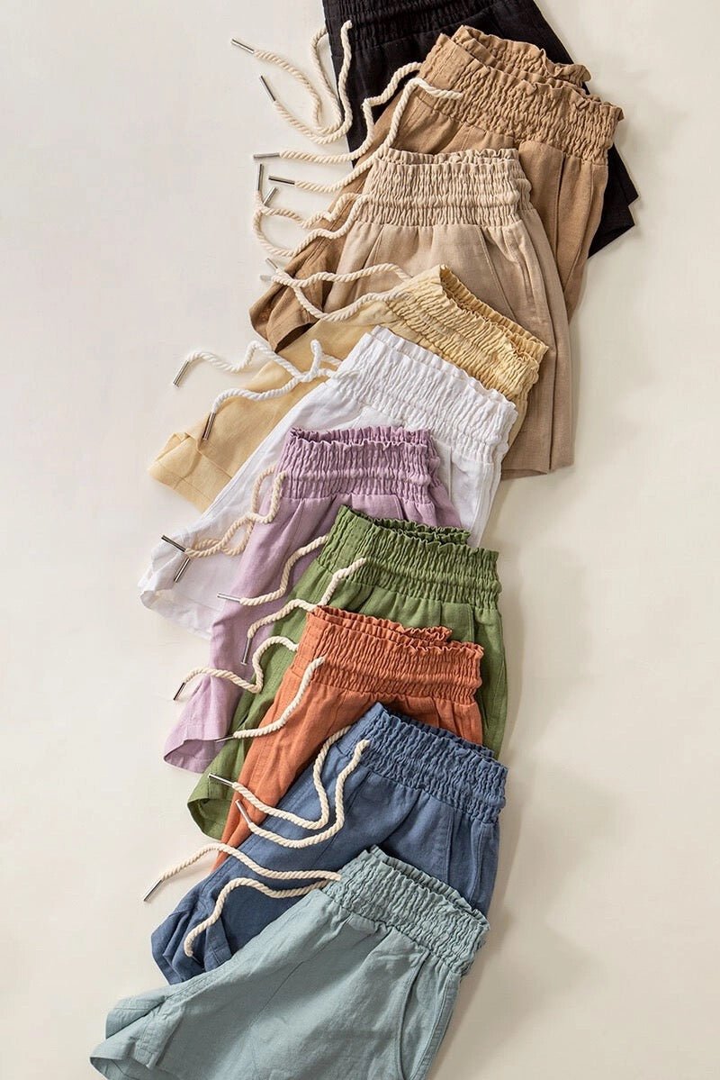 The Lilac Linen Shorts - Polished Boutique